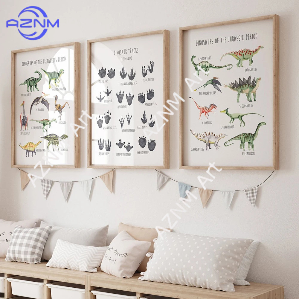 Kids Education Material - 1/3PCS ，The cartoon dinosaur species English