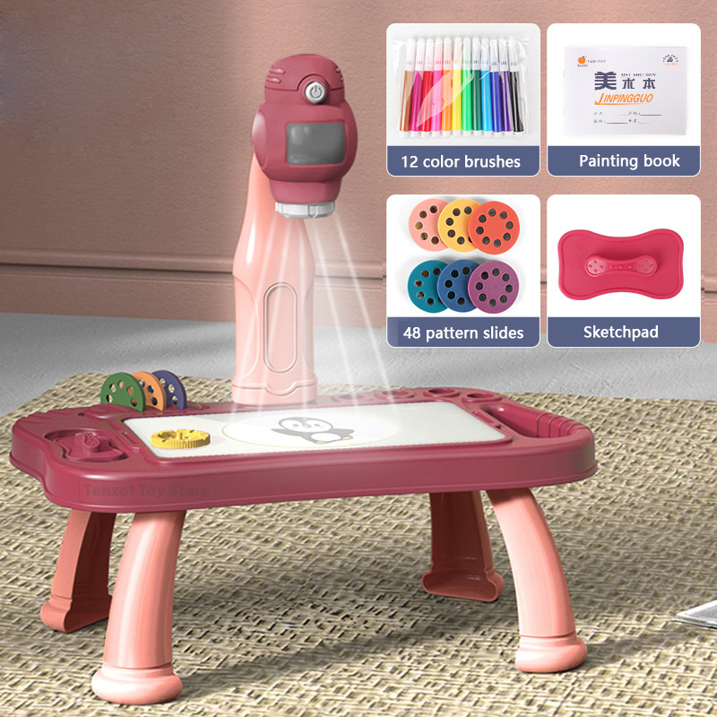 Drawing Projector Kids - Children Led Projector Art Drawing Table