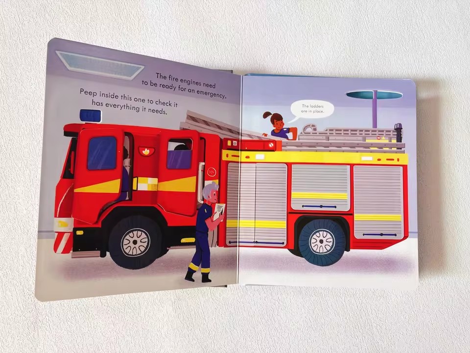 Usborne Peep Inside How A Fire - Kid Education review and price