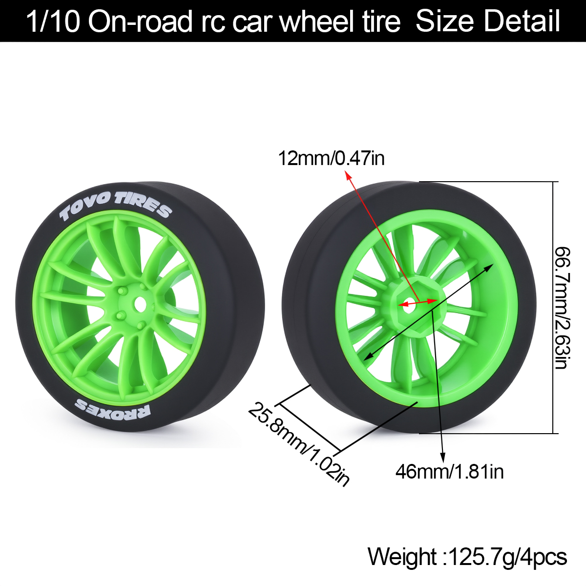 4Pcs Hard Drift Tires Wheel Ty - Tamiya Model Rc Car review and price