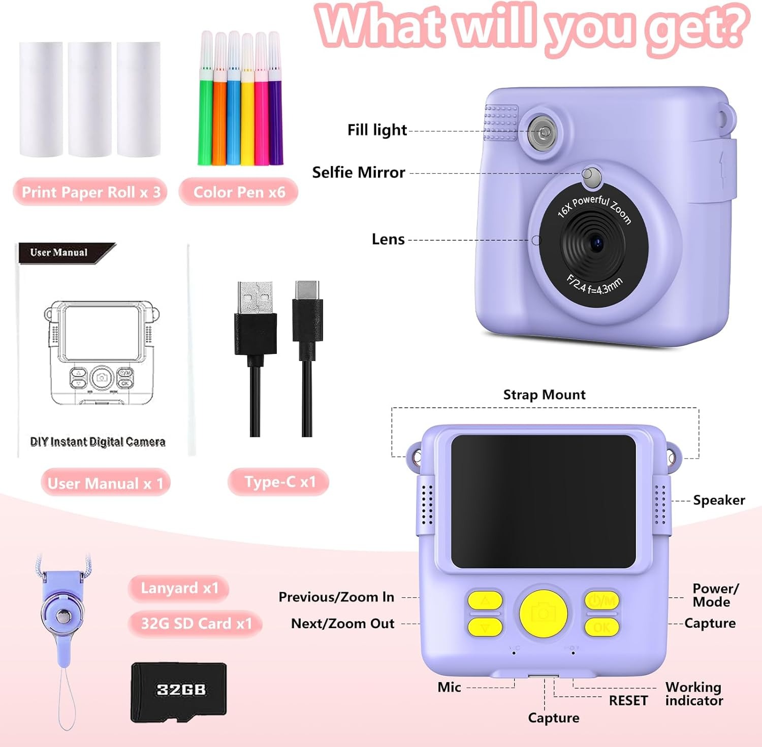 InstantPrint Camera for Kids C - Kids Education News review and price