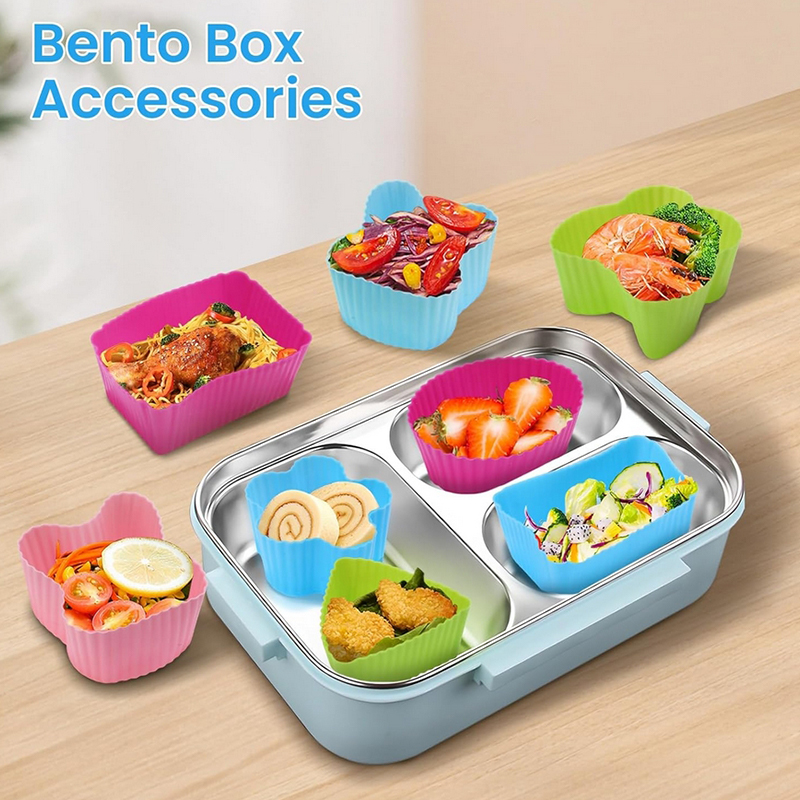 8PCS Silicone Lunch Box Divide - Kids Education School review and price