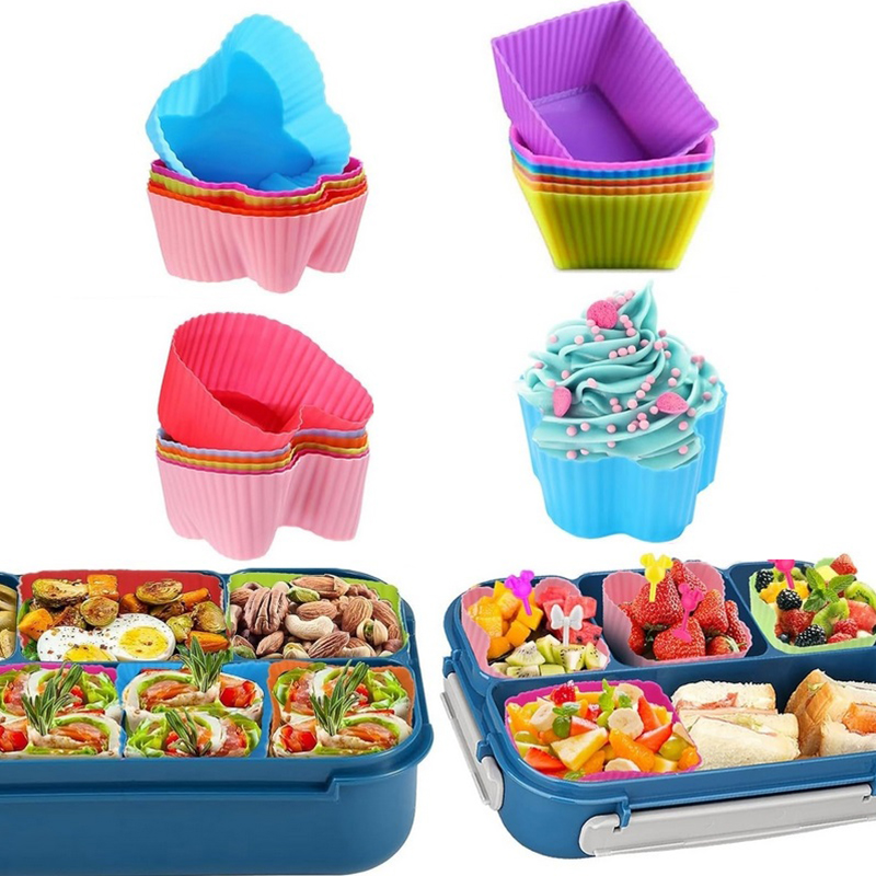 8PCS Silicone Lunch Box Divide - Kids Education School review and price