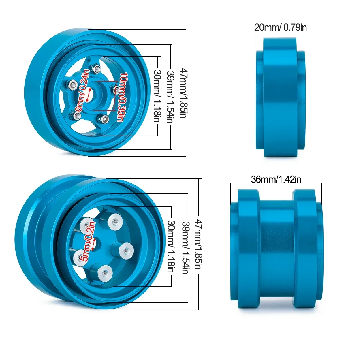 Aluminum Beadlock Wheels for 1 - Tamiya Model Rc Car review and price