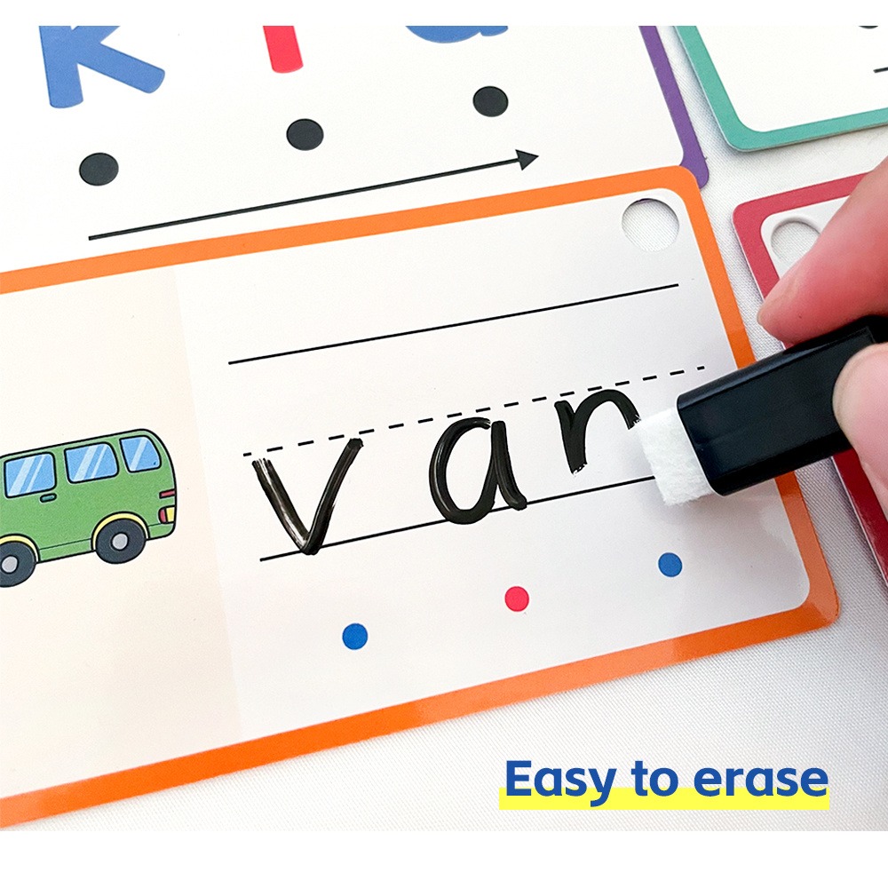 Dry Erase Handwriting Flash Ca - Phonics Card Game review and price